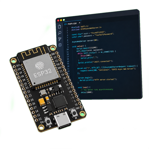 وب سرور با esp32